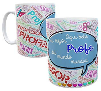 Taza desayuno aqui bebe el/la mejor profe del mundo mundial (profesor)