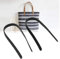 Taschen riemen, 2Pcs 25,59 Zoll handgemachte Ledertasche Griffe mit Bronze Nieten für Umhängetasche Geldbörse Making Supplies[Schwarz]Taschenherstellung