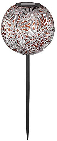 GLOBO LED Solar Außen Bereich Steck Leuchte Garten Dekor Geflecht Kugel Erdspieß Hof Lampe
