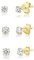 Boucle d'oreille Femme - Piercing Oreille - Boucles d'oreilles Femme Or - Diamant - Boucle Oreille Homme - Earrings - Boucles d'Oreilles Femme Doré - Boucle d'oreille Plaqué Or - 3, 4, 5 mm