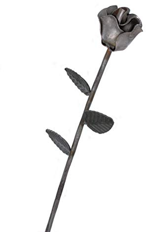 UHRIG Ferro battuto rosa, fiore decorativo in acciaio, decorazione in ferro per la casa e il giardino, come regalo e molto altro ancora.