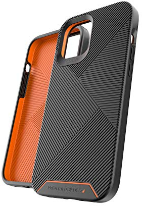 ZAGG Gear4 Battersea Slim D30 Protective Case for iPhone 12 Pro Max, Slim, Hard Case, Wireless Charging, (Black)