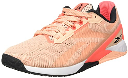 Reebok Damen Nano X1 Leichtathletik-Schuh Fitness und Training., Aura Orange Twisted Coral White, 40.5 EU