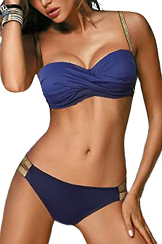 JFAN Baddräkt Fluorescerande Tvådelad Bikini Badkläder Halter Push Up Sexiga Strandkläder