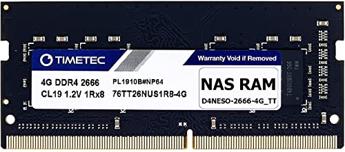 Timetec DDR4-2666 4 GB Ersatz für Synology D4NESO-2666-4G Non-ECC Unbuffered SODIMM (kompatibel für RS820RP+, RS820+, DS920+, DS720+, DS420+, DS220+, DS2419+, DS2419+II, DS1819+, DVA3219, DS1618+)