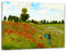 Pixxprint Claude Monet - Felder um Argenteuil, Größe: 100x70cm, Leinwandbild, fertig gespannt, Wandbild, Dekoration, Kunstdruck, kein Poster