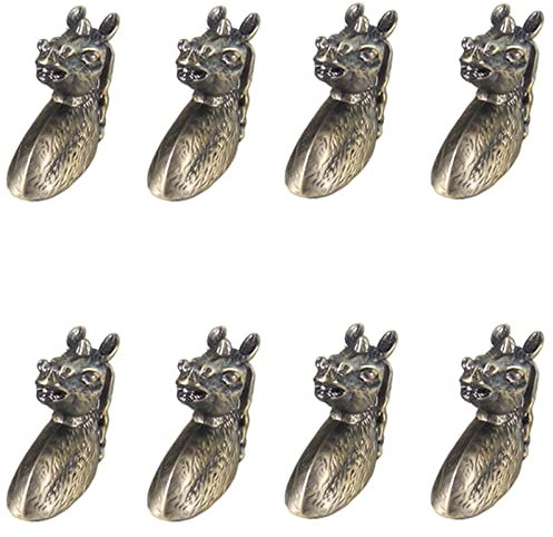 Zink Legierung Pferdekopf Griff 8 Sets Modern Stilvolle Schrankgriffe Pferd Pull Küche Kleiderschrank Schublade Türknauf (Brozen)