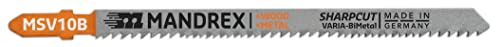Mandrex | Stichsägeblatt SHARPCUT VARIA Bi-Metall mit breiter Zahneinteilung für Holz mit Nägeln & Edelstahl | 2er Set