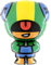 Grabo Palloncino compleanno Brawl Stars. Palloncino per feste per bambini a forma di Leon, in foil con cannuccia per gonfiarlo. Palloncini colorati Made in Italy 44x61 cm