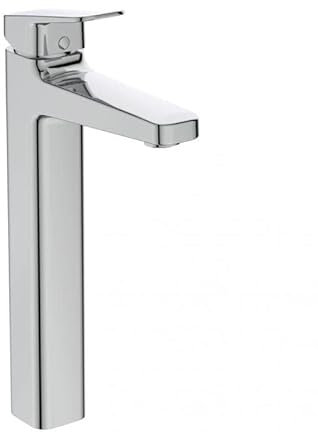 Ideal Standard - Miscelatore lavabo Alto con Scarico Ceraplan BD238 - Bocca da 24 cm, Cromo, A Magazzino