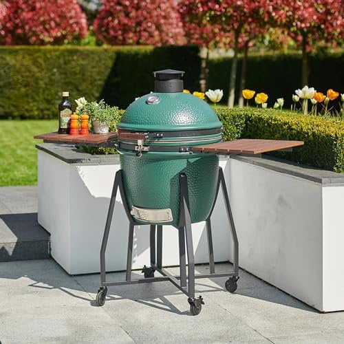 Kamado BBQ 22 Ceramic Grill in Matte Green