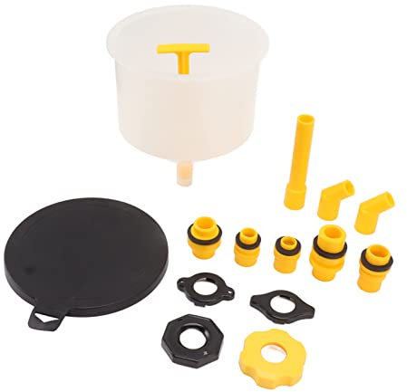 15Pcs Radiator Coolant Filling Funnel Kit Spill Proof Reinforced Design Universal Cooling System Fill Kit Suitable for Engine Flushing, Coolant Pressure Tester Kit