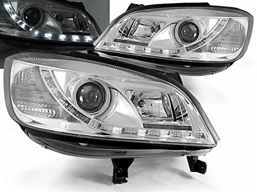 Tuning-Tec Led Scheinwerfer Set für Opel Zafira 04.1999 bis 06.2005 in chrom