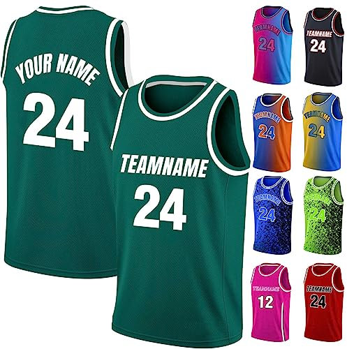 Basketballtrikot für Herren, Jungen, Kinder, personalisierbar, Namensnummer, ärmelloses Hemd, Weste, Trikots Basketball, Sportbekleidung, S ~ 4XL, Farbe 11, L