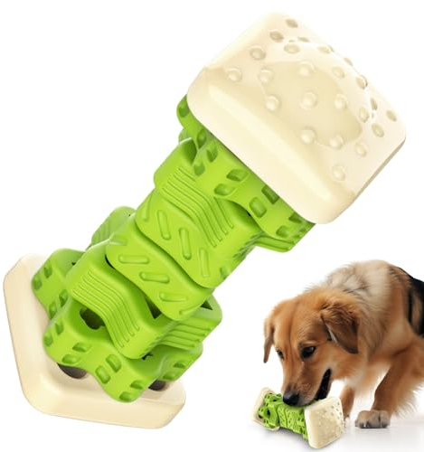 RUXAN Hundespielzeug Unzerstörbar für Große Hunde, 3 in 1 Tough Puzzle Hundespielzeug Intelligenz mit Rindergeschmack Hunde Kauspielzeug, Reinigt Zähne und Zahnfleisch