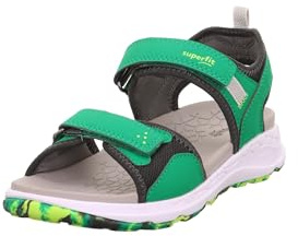 Superfit Jungen Criss Cross Sandale, Grün Gelb 7000, 38 EU Weit