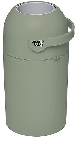 Vital Baby Hygiene-Geruchsverschluss Windelentsorgungssystem – Windeleimer für Einweg- und wiederverwendbare Windeln – fängt Gerüche, Keime und Bakterien ein – hält 25 Windeln ohne Nachfüllkassetten –