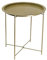 Trendi® Round/Metal Folding/Side Table Tray Top Light/Portable/Coffee/Night Stand (GOLD)