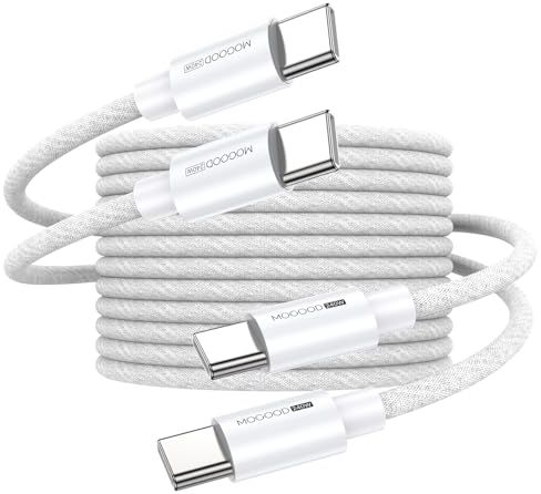 MOGOOD 240w USB C vers USB C câble 2m / 2 pack, câble de charge rapide USB C vers USB câble USB, câble de charge rapide USB pour iPhone 15/15 pro, MacBook Pro/air, Samsung Galaxy S23 s22 s21