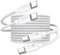 MOGOOD Cavo USB C a USB C [2Pezzi 2M], 240W Cavo di Ricarica Veloce di Tipo C, Supporta PD3.1, Cavo Intrecciato di Nylon di Tipo C Adatto per iPhone 16, MacBook, Galaxy S25, Xiaomi 15, Switch(Bianco)