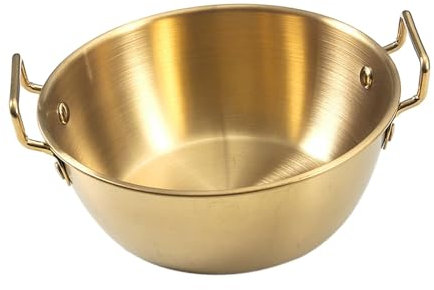 predolo Ramen Cooking Pot Noodles Cooking Pot Kimchi Soup Pot Ramen Pot for Induction Cooker, 16CM gold