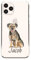 Personalised Initial Phone Case For Apple iPhones, 14, 13, 12, 11, Pro Max, Mini, XR, XS, Border Terrier with Name/Initials on Clear Hard Phone Cover, Custom Dog Phone Case