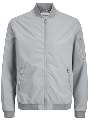 JACK & JONES Herren JJERUSH Bomber NOOS 12165203,Ultimate Grey,S