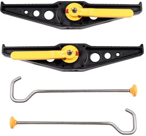 1 Pair Ladder Clamps Ladder Stabiliser Van Ladder Clamps for Wide Roof Rack Bars Adjustable - Easy-Clamps - Compatible with Safe-Clamp
