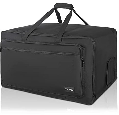 ITHWIU Speaker Bag with Thickened Sponge for Compact 15 Speaker Cabinets; Heavy-Duty Fits QSC K15, Yamaha DXR15 and more (IT-TOTE15), Black