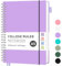 RETTACY Notizbuch A5 Liniert, Leichtgewicht Ringbuch, Tagebuch 80 Blatt / 160 Seiten Zum Schreiben, 100 G/m² College-liniertes Papier, PVC, 14.8 x 21cm - Lila