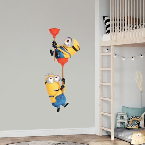 Wandaufkleber Ich - Einfach Unverbesserlich 4, Minions zum Aufhängen, 60 cm Höhe x 25 cm Breite