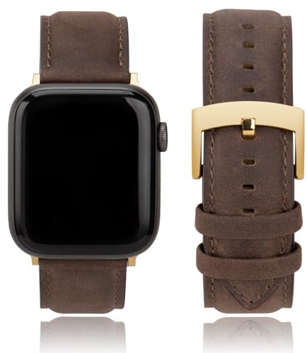 CORROPELLE Leder Uhrenarmbänder Kompatibel mit Apple Watch Armband 42mm 41mm 40mm 38mm für Damen Herren, Eleganten Echte Leder Uhrenarmband Ersatz Armband für iWatch 10 9 8 7 6 5 4 3 2 1 SE2 SE