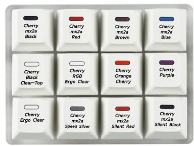 YMDK Cherry MX2A Switch Tester Tastiere Meccaniche 12 Tasti Interruttore Strumento di Test Incluso Profilo Cherry PBT Keycaps Sublimazione Interruttore Tester