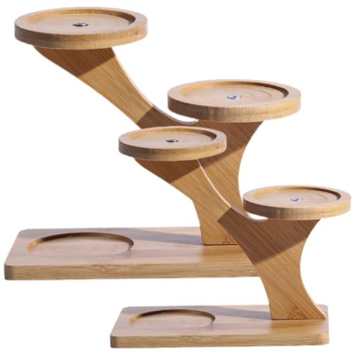 Toddmomy 3 Tier Plant Stand, Small Bamboo Plant Stand Indoor Tabletop Windowsill Shelf Holders for Succulent Patio Garden Balcony Bedroom Living Room
