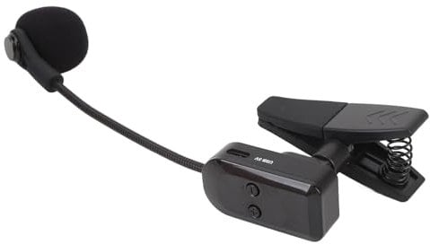 Microfono per Strumenti Wireless, Microfono per Sassofono, Ricevitore e Trasmettitore Wireless, Portata 131 Piedi, Plug & Play, per Trombe, Clarinetto, Violoncello