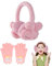 DKDDSSS 2 PCS Ohrenwärmer, Winter Kaninchen Ohrenschützer, Kinder Winter Ohrenschützer, Mädchen Winter Ohrenschützer, Süße Hase Kaninchen Muster Design Ohrenschützer, Verstellbar