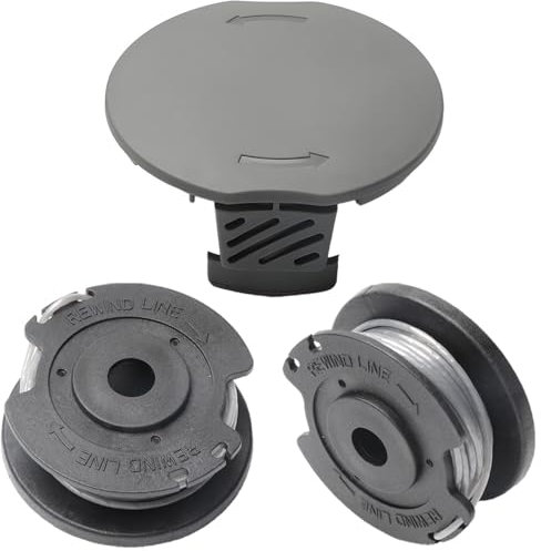 2 Bobine di filo e 1 Tappo Copertura Compatibile con Bosch EasyGrassCut 18 23 26,Copertura F016F05320,Bobina di Nylon Bobine di Ricambio per EasyGrassCut