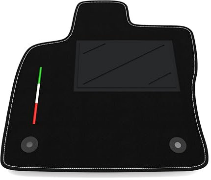 Automatte nur auf der Fahrerseite, 1 Stück, kompatibel mit Skoda Kodiaq – 5 Sitze 2017-2025 | 1 maßgeschneiderter Teppich, Italien-Flagge