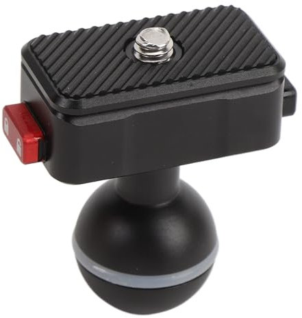 Action Camera Quick Release Base, Aluminum Alloy Ball Mount Adapter for with RAM Ball Head, Magnetic Quick Release Mount with 1/4inch Screws