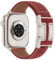 CHANCHY Bracelet en cuir pour Apple Watch 46 mm, 45 mm, 44 mm, 42 mm (Series 3), bracelet de rechange en cuir véritable pour Apple Watch Series 10, 9, 8, 7, 6, 5, 4, 3, 2, 1 et iWatch SE, rouge