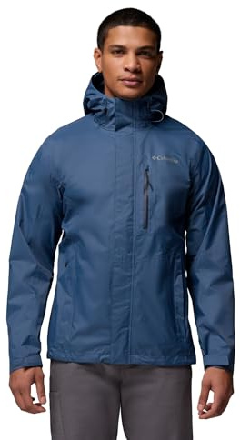 Columbia Herren Pouring Adventure 3 Jacket wasserdichte Regenjacke, Dark Mountain, XL