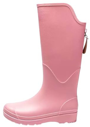 Stivali di gomma da donna, alti, impermeabili, da lavoro, di sicurezza, da lavoro, da giardino, in gomma, da lavoro, Colore: rosa., 43 EU