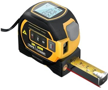 1 Stück Laser-/Entfernungsmesser-Maßband, 3-in-1-Digital-Maßband, hochpräzises Laser-/Entfernungsmesser-Maßband aus Stahl, ausgestattet mit 2 AAA-Batterien(100m)