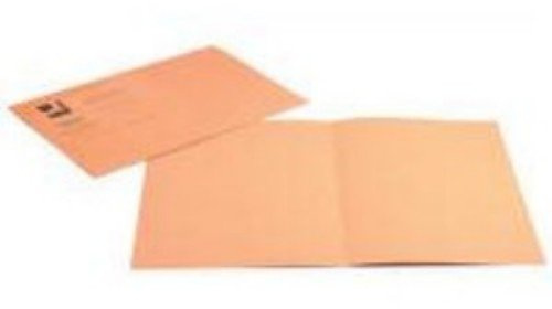 Q-Connect Square Cut Folder Lightweight 180gsm Foolscap Orange (Pack of 100)
