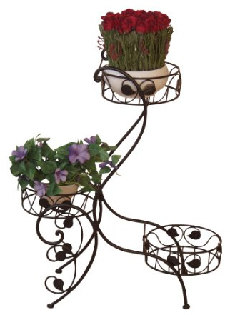Heinz Hofmann 3177.S Blumenständer / Metall / Schwarz / B. 59 x T. 26 x H. 73 cm