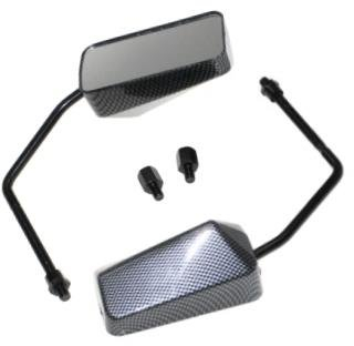F1 Spiegel-Set carbon li+ re kompatibel mit Yamaha Aerox BWS Slider Stunt |Piaggio Quartz Storm Sfera|