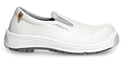 ABEBA 31392-41 ESD - Sicherheitsschuh Static Control - Slipper - Mikrofaser - Kunststoffkappe - Klimaklasse 1 - Größe: 41 - Farbe: Weiß