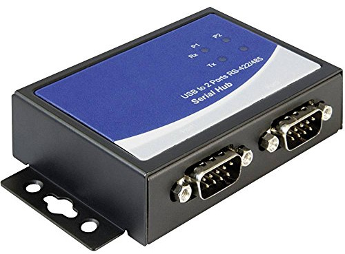 Delock USB auf 2X D-Sub9 Adapter, 87586, Schwarz