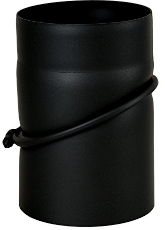 EWO Ofenrohr-Bogen 150 mm Durchmesser - Ofenrohr Bogen drehbar 0-45° Schwarz - Senotherm-Beschichtung - rußbeständig, frost- und tauwechselbeständig