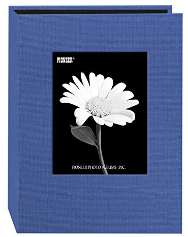 Pioneer Fotoalbum mit 24 Taschen, für 12,7 x 17,8 cm, himmelblauer Stoff
